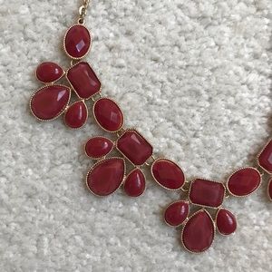 Maroon Statement Necklace